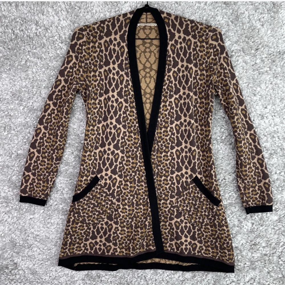 Leopard Print Open Cardigan